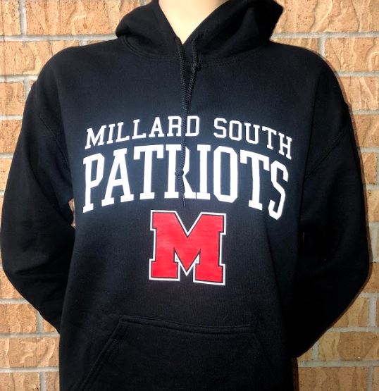 Black Red M Patriots Youth Hoodie (2020)