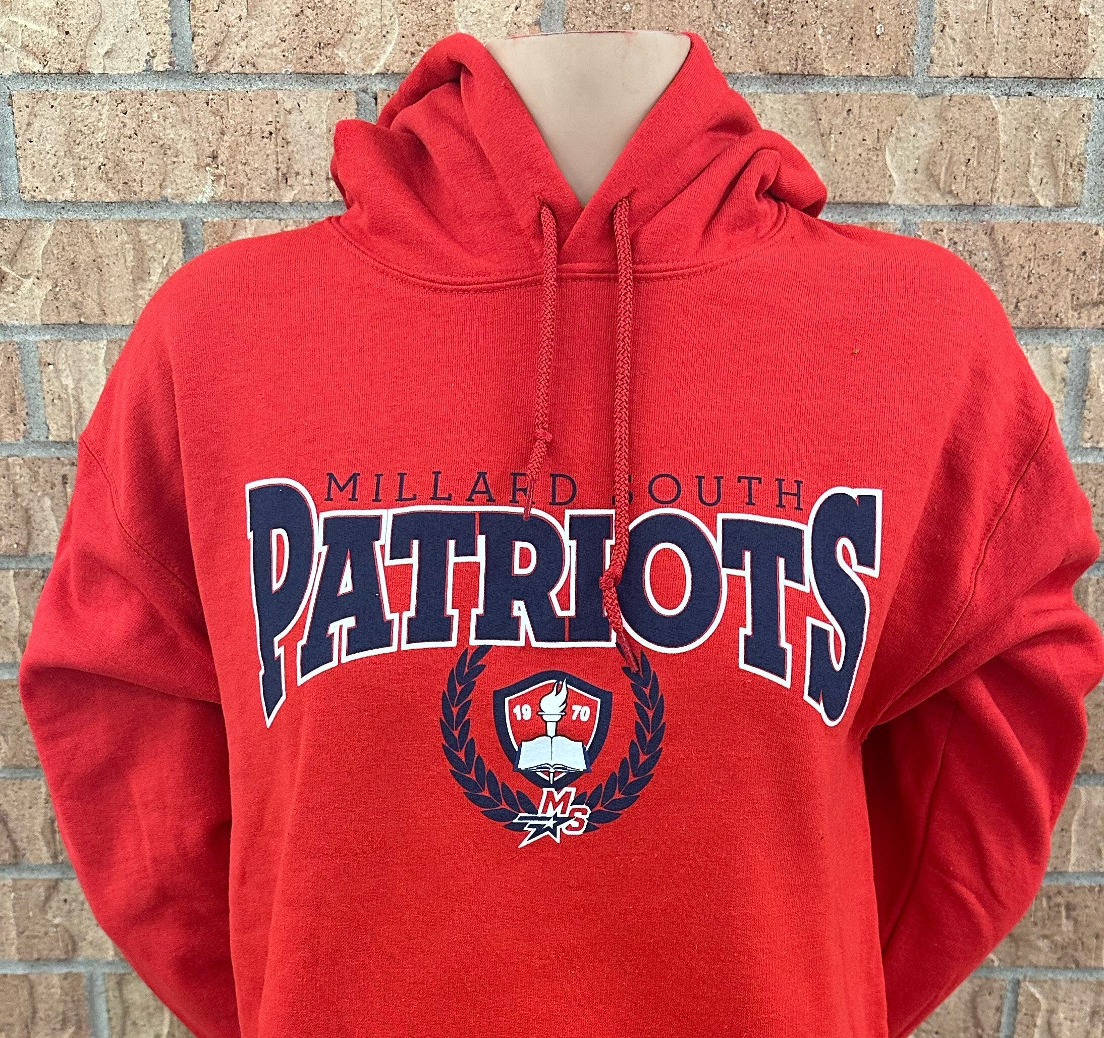 Vintage New England Patriots Embroidered Hoodie Sweatshirt 